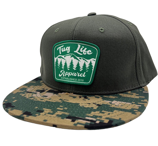 Digital camo/Olive Flat bill SnapBack