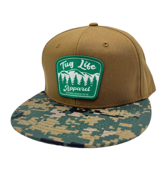 Digital camo/Coyote Flat bill SnapBack