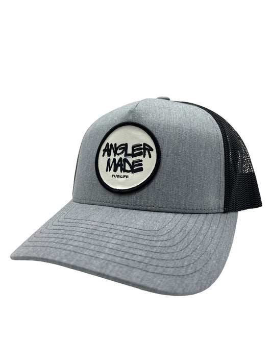 Angler made heather grey/black trucker