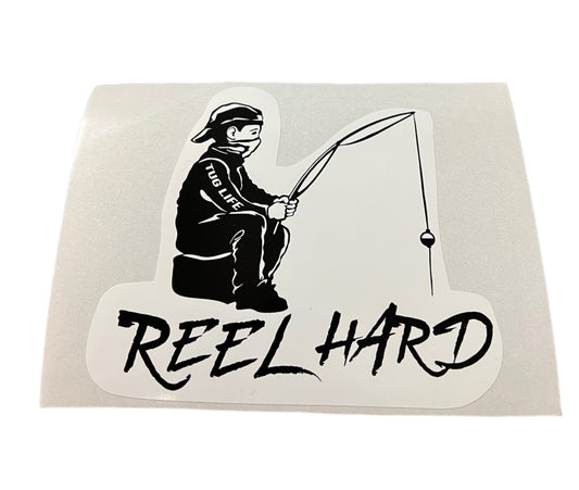 Reel hard kid sticker