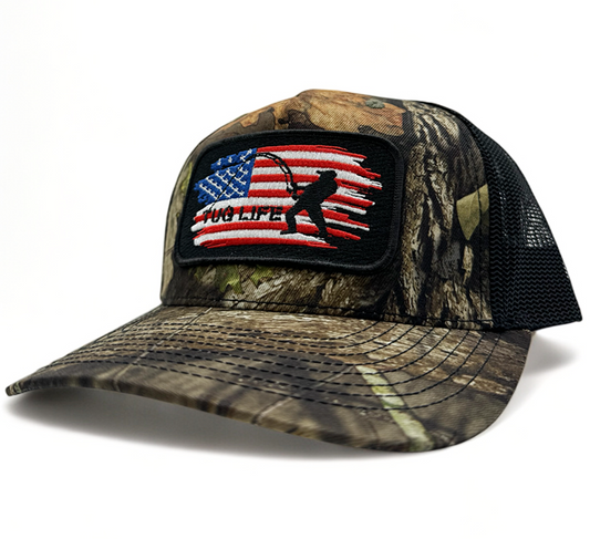 Tug Life mossy oak DNA/black turcker SnapBack